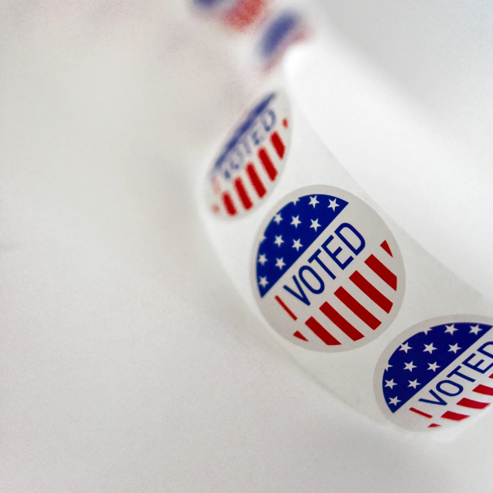 a close up of a toothbrush with the word vote written on it